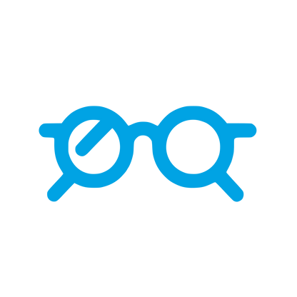 Glasses Logo Design #00a3e4