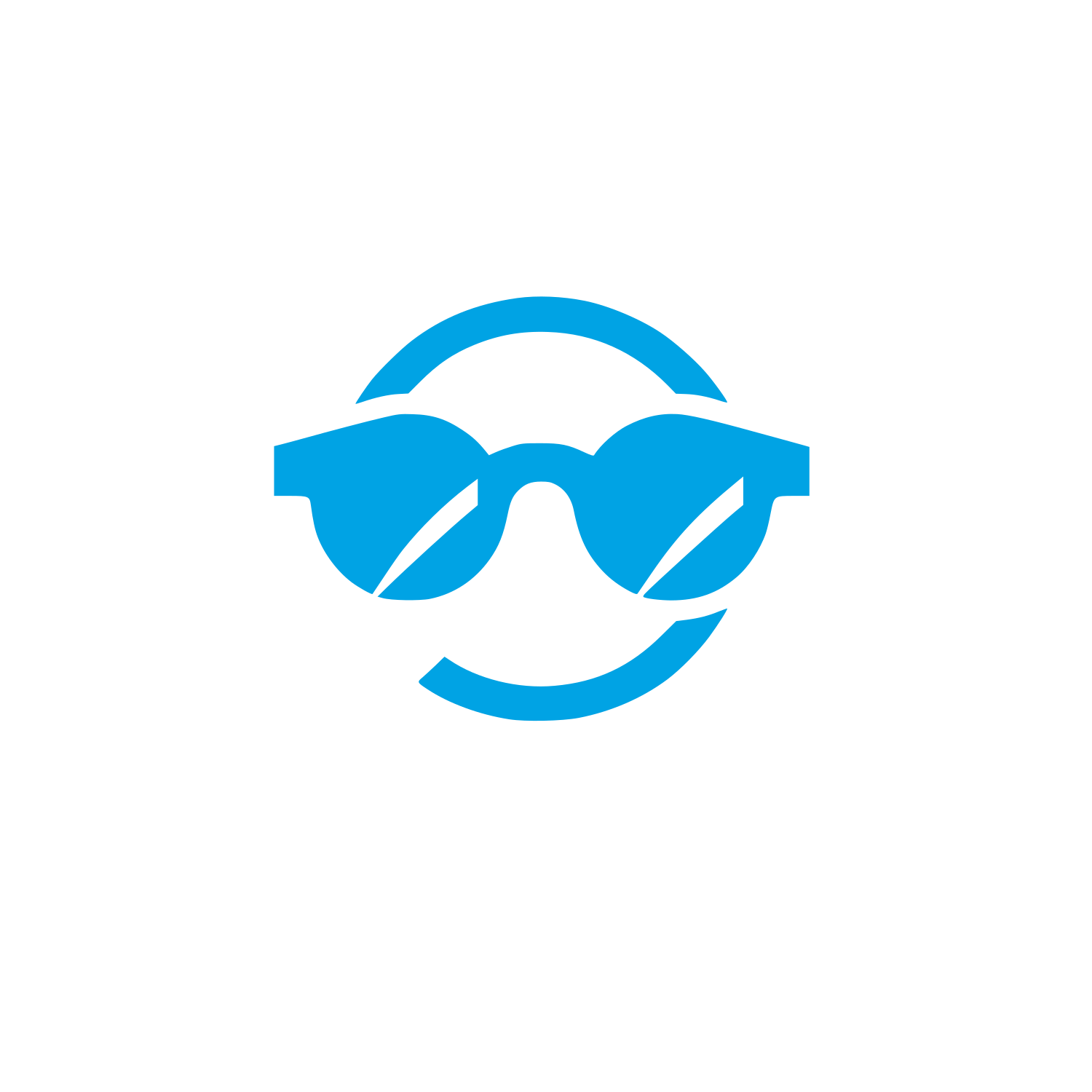 Sunglasses Logo Design #00a3e4