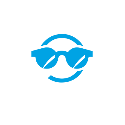 Sunglasses Logo Design #00a3e4