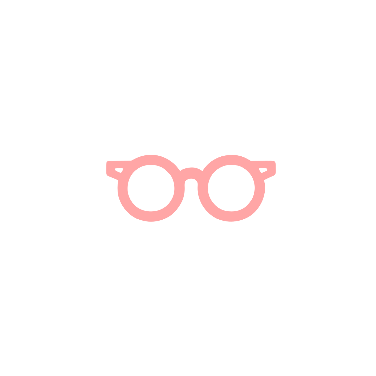 Glasses Logo Design #ffa6a6