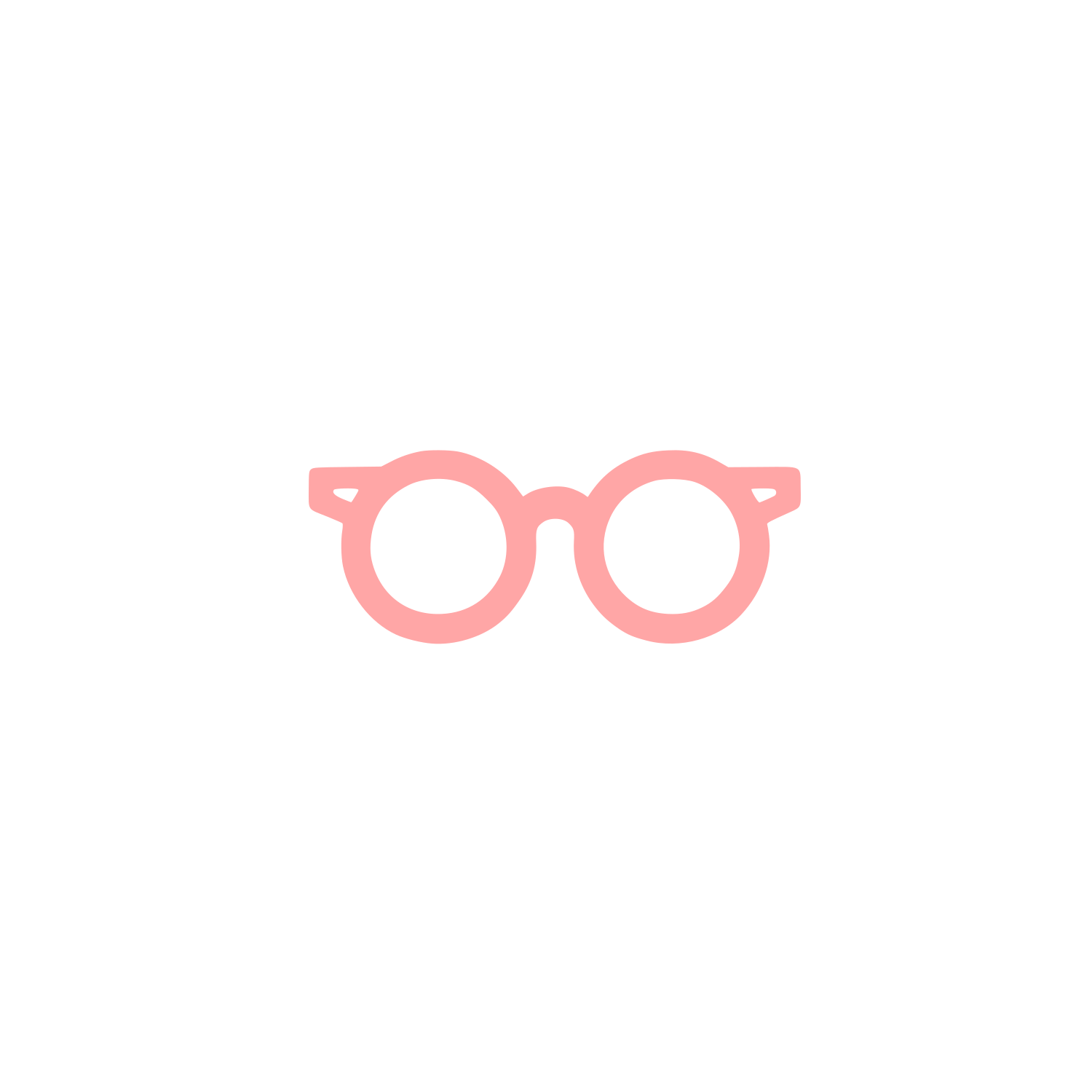 Glasses Logo Design #ffa6a6
