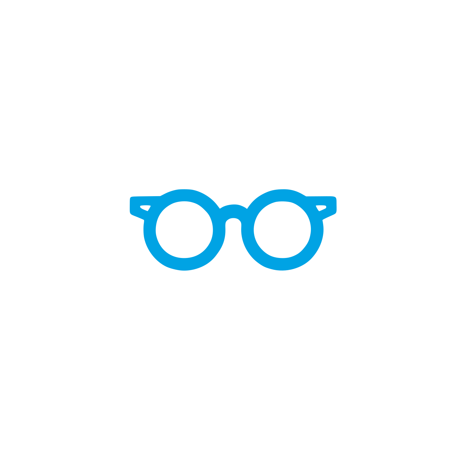 Glasses Logo Design #00a3e4