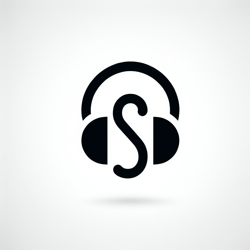 Logo with Headphones Design