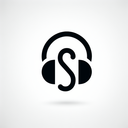 Logo with Headphones Design