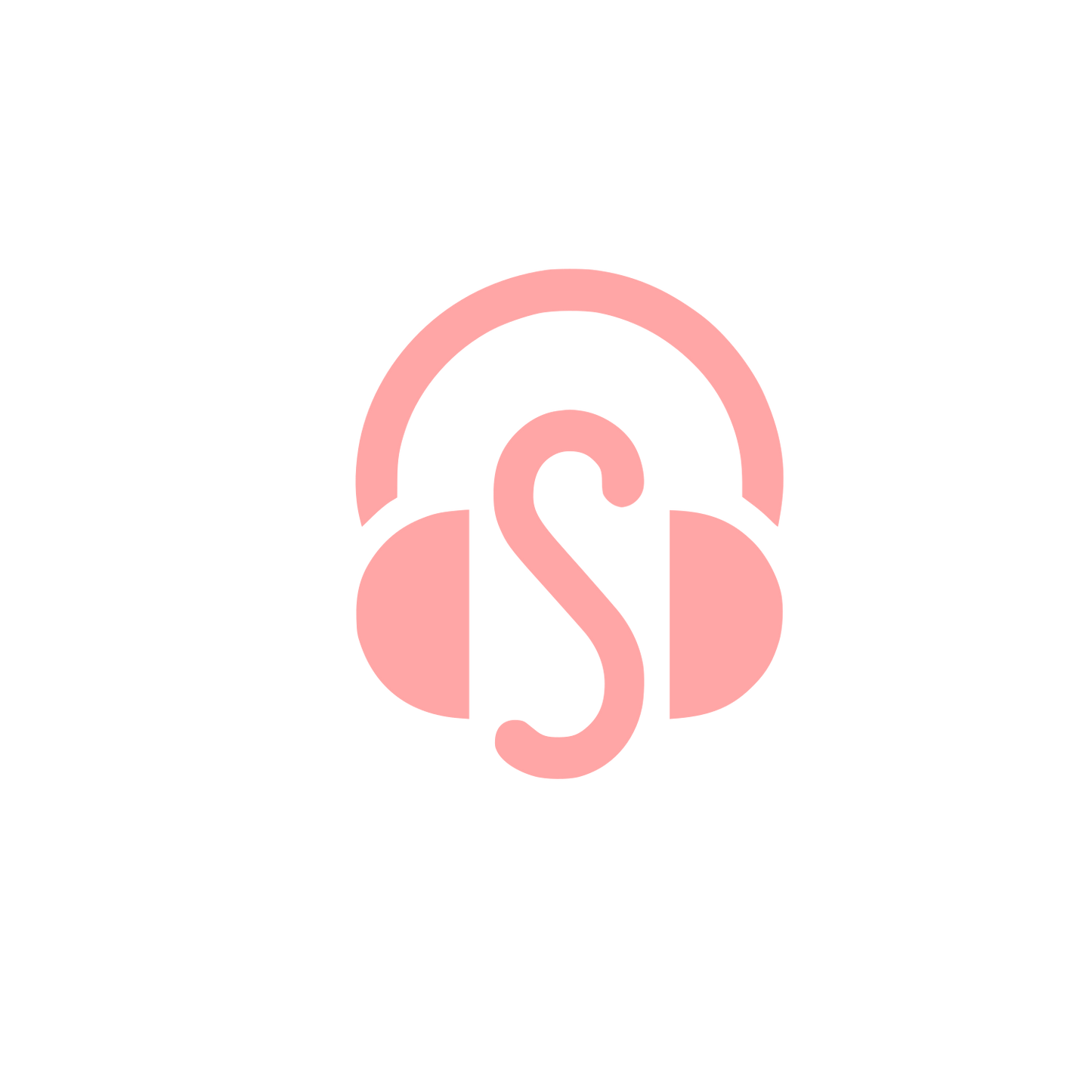 Logo with Headphones Design #ffa6a6