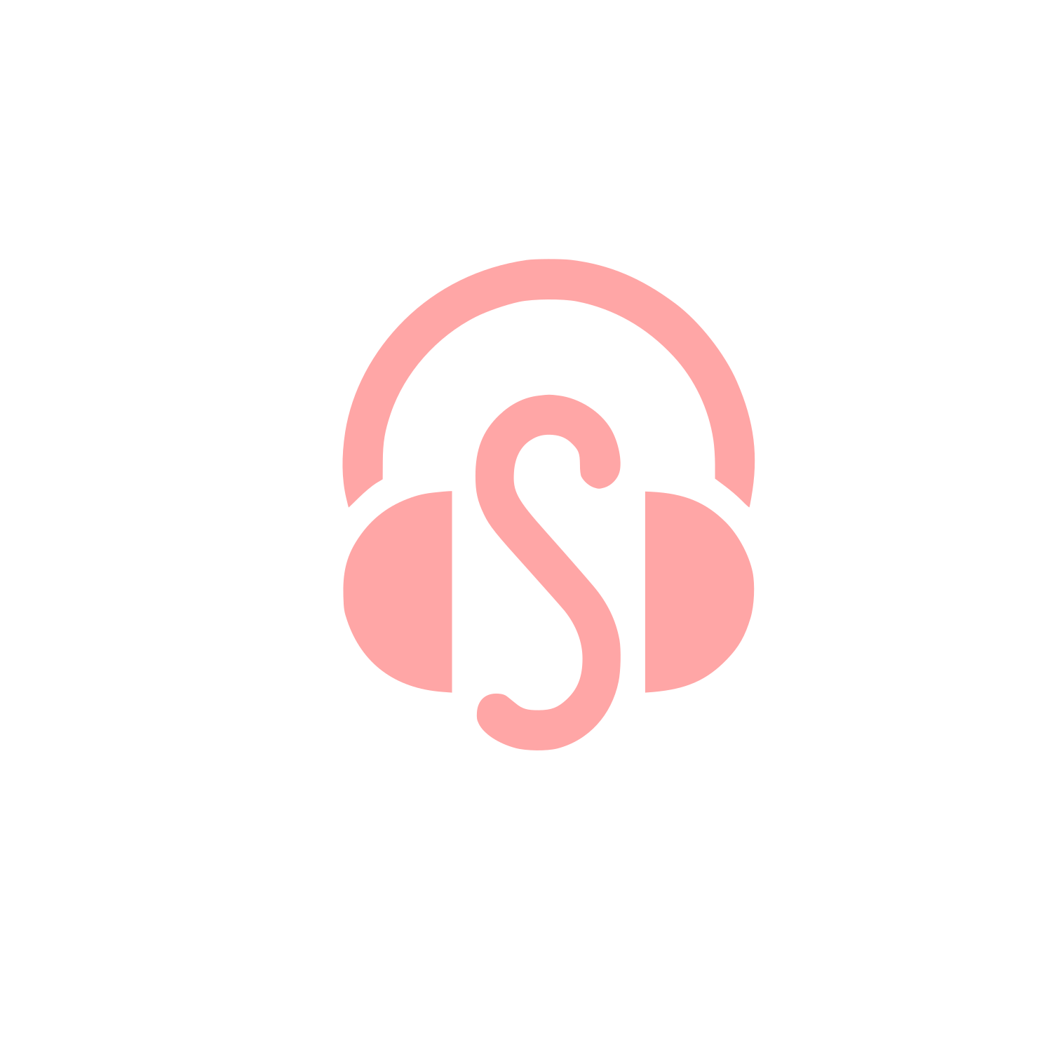 Logo with Headphones Design #ffa6a6