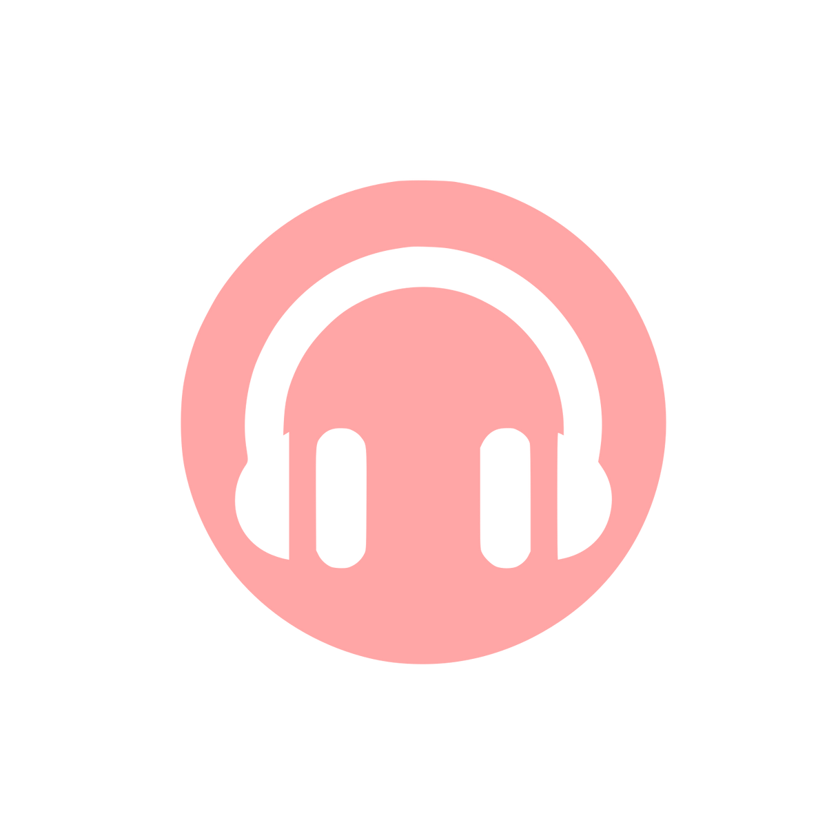 Music Headphones Logo #ffa6a6
