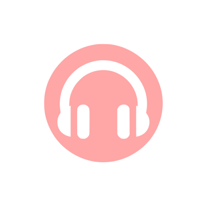 Music Headphones Logo #ffa6a6
