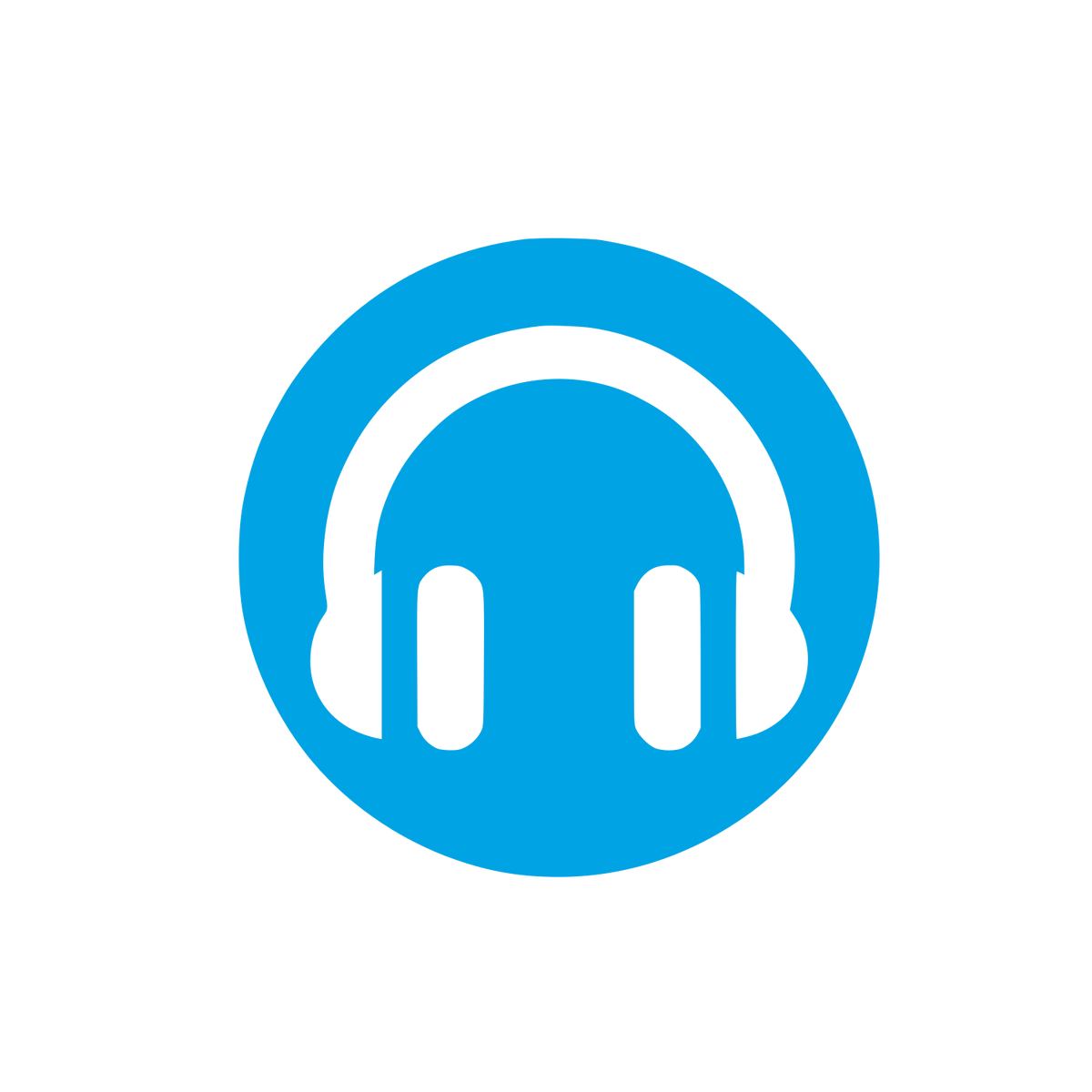 Music Headphones Logo #00a3e4