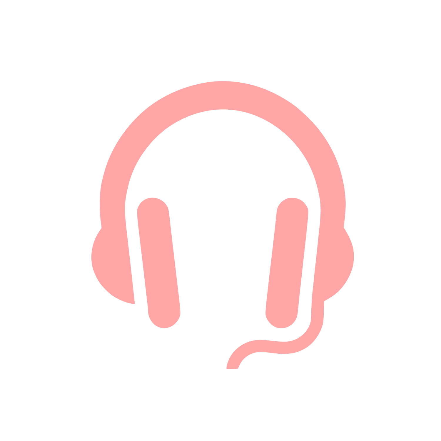 Headset Logo Design #ffa6a6