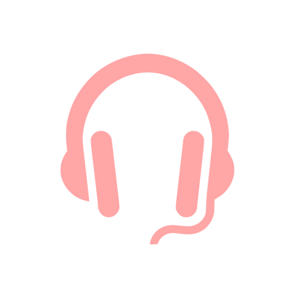 Headset Logo Design #ffa6a6