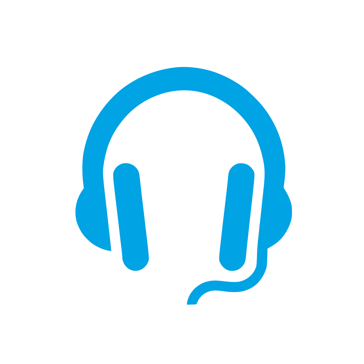 Headset Logo Design #00a3e4