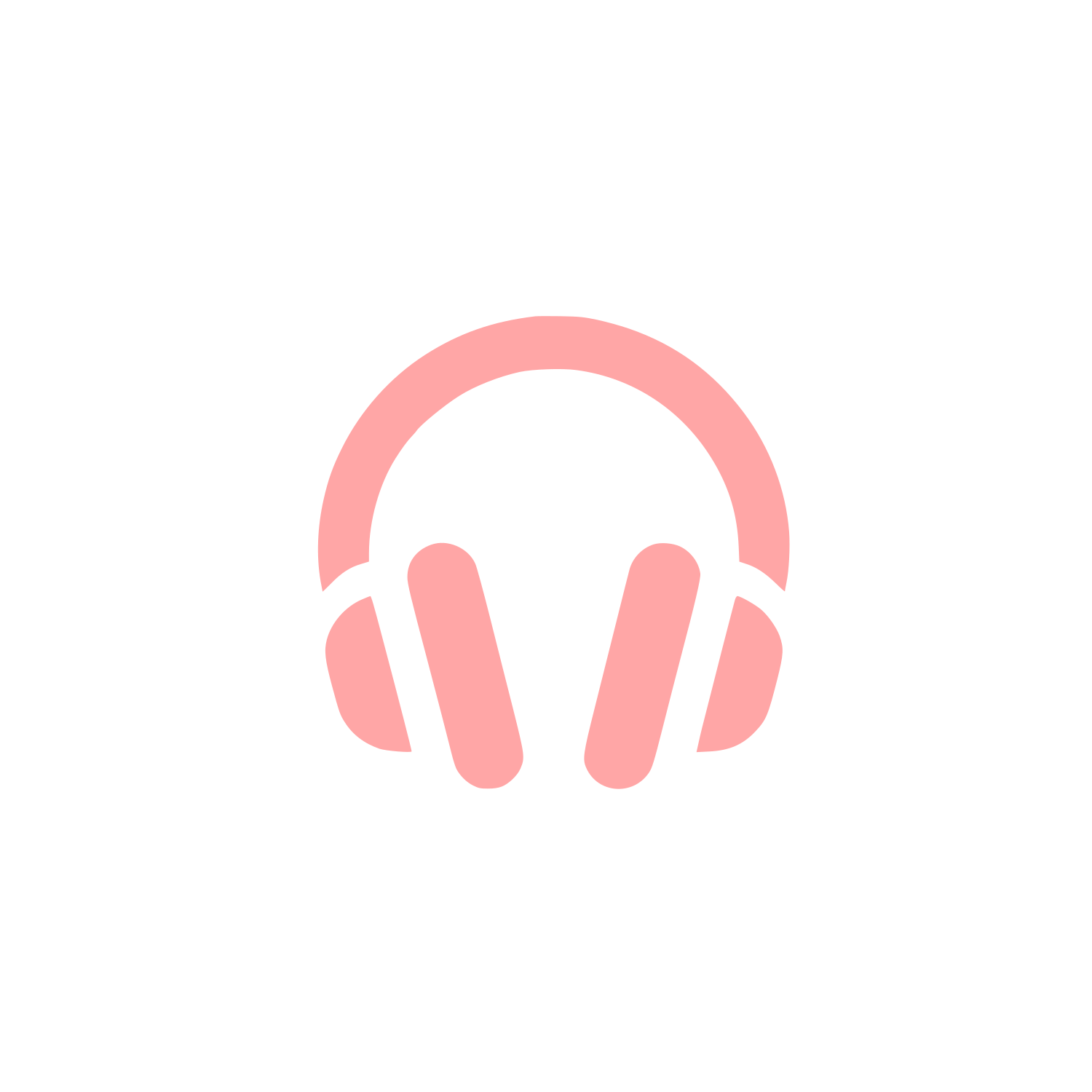Headphones Logo Design #ffa6a6