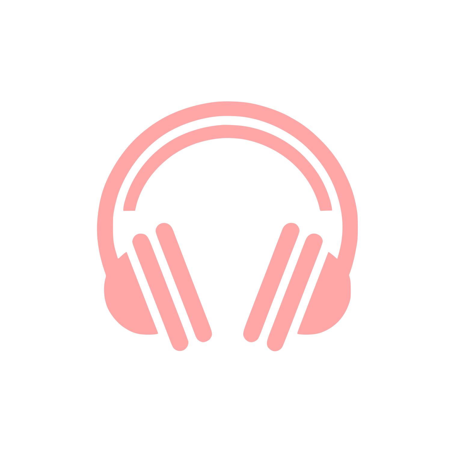 Headphones Logo Design #ffa6a6