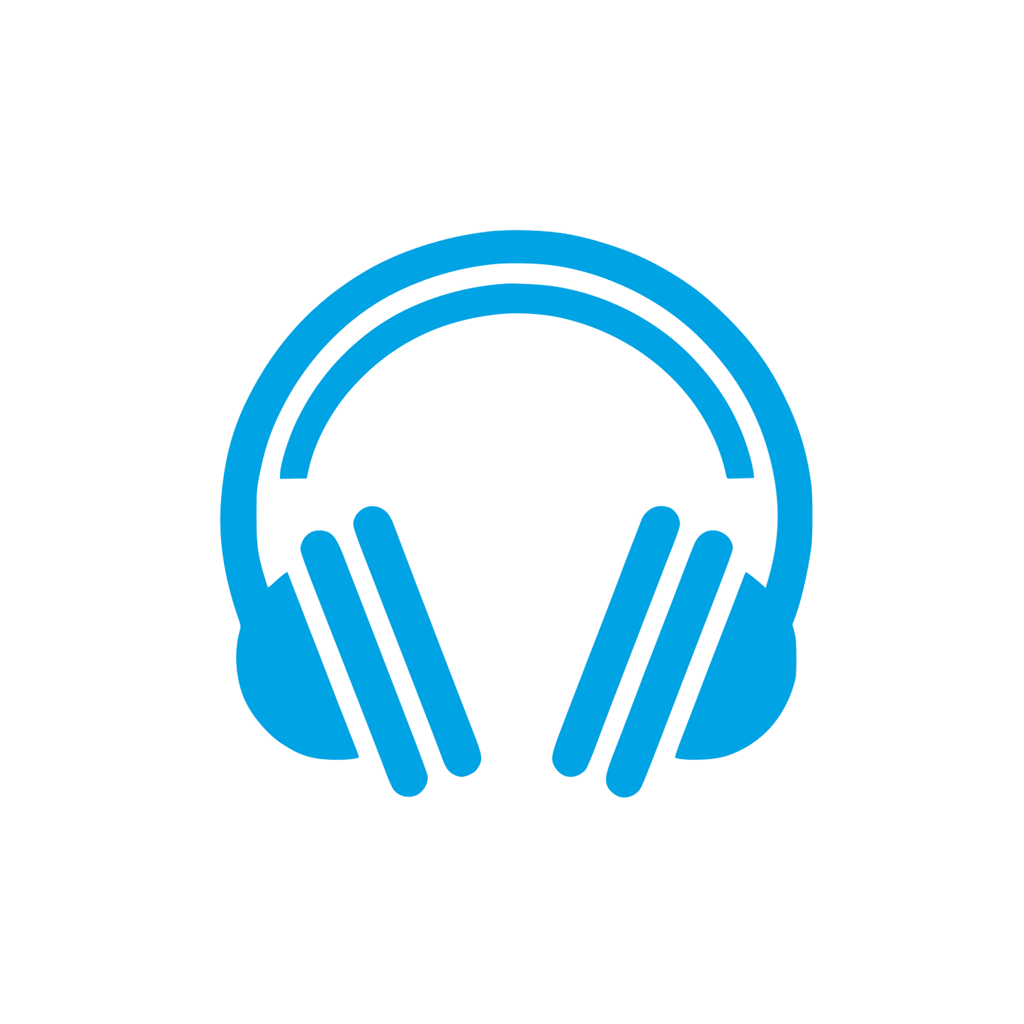 Headphones Logo Design #00a3e4