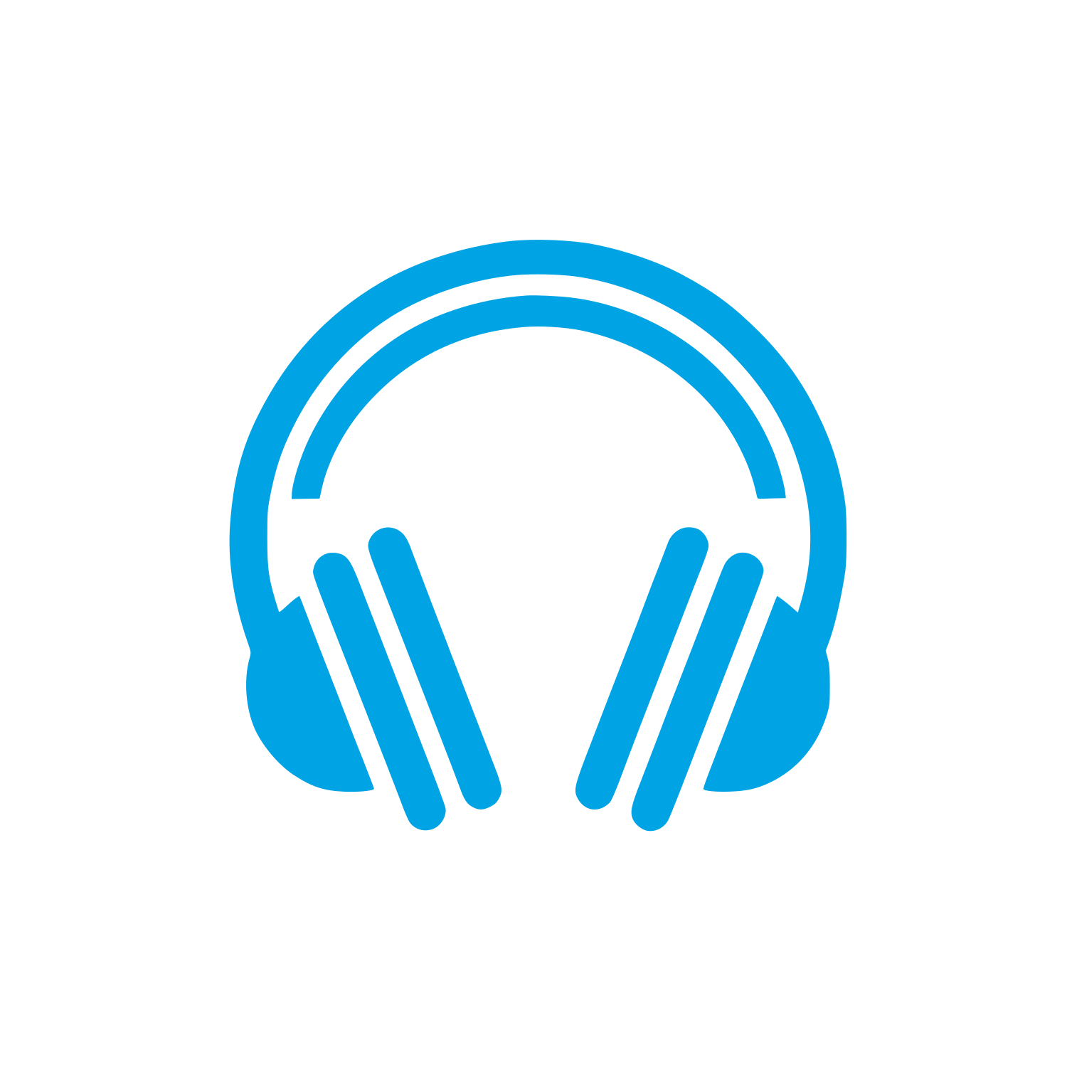 Headphones Logo Design #00a3e4