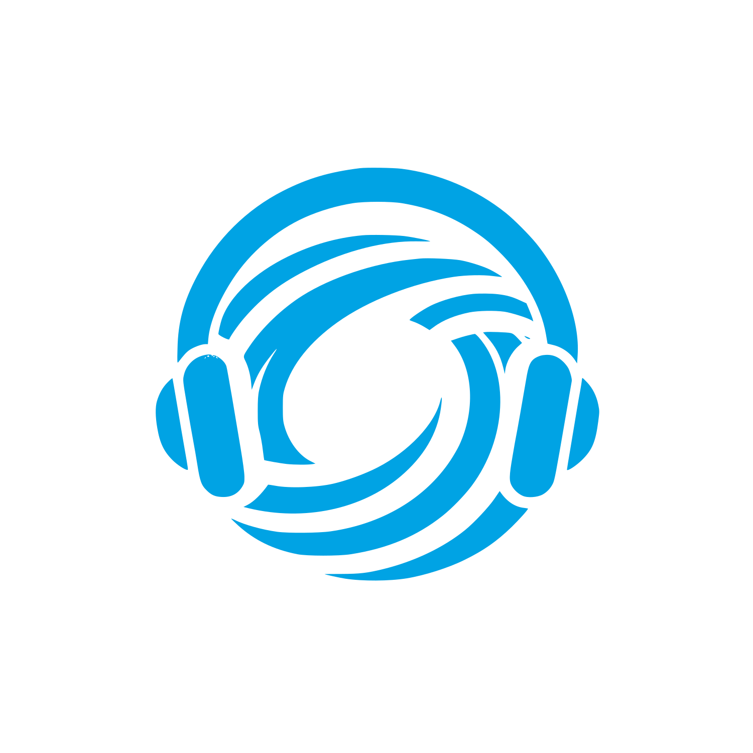 Audio Waveform Logo #00a3e4