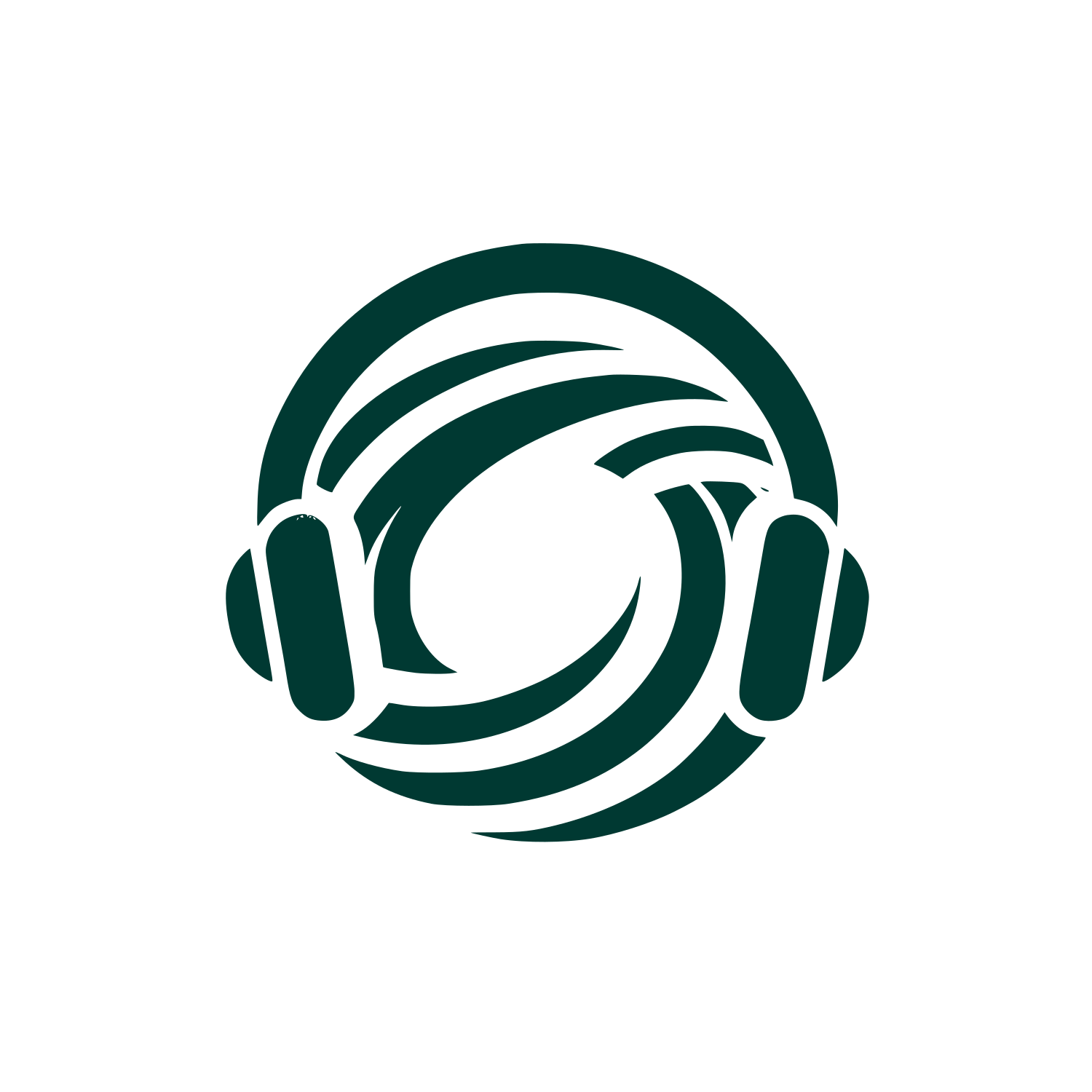 Audio Waveform Logo #003932