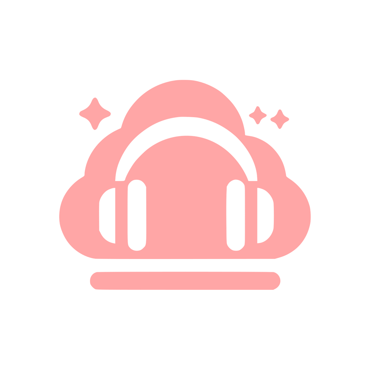 Music Cloud Logo #ffa6a6