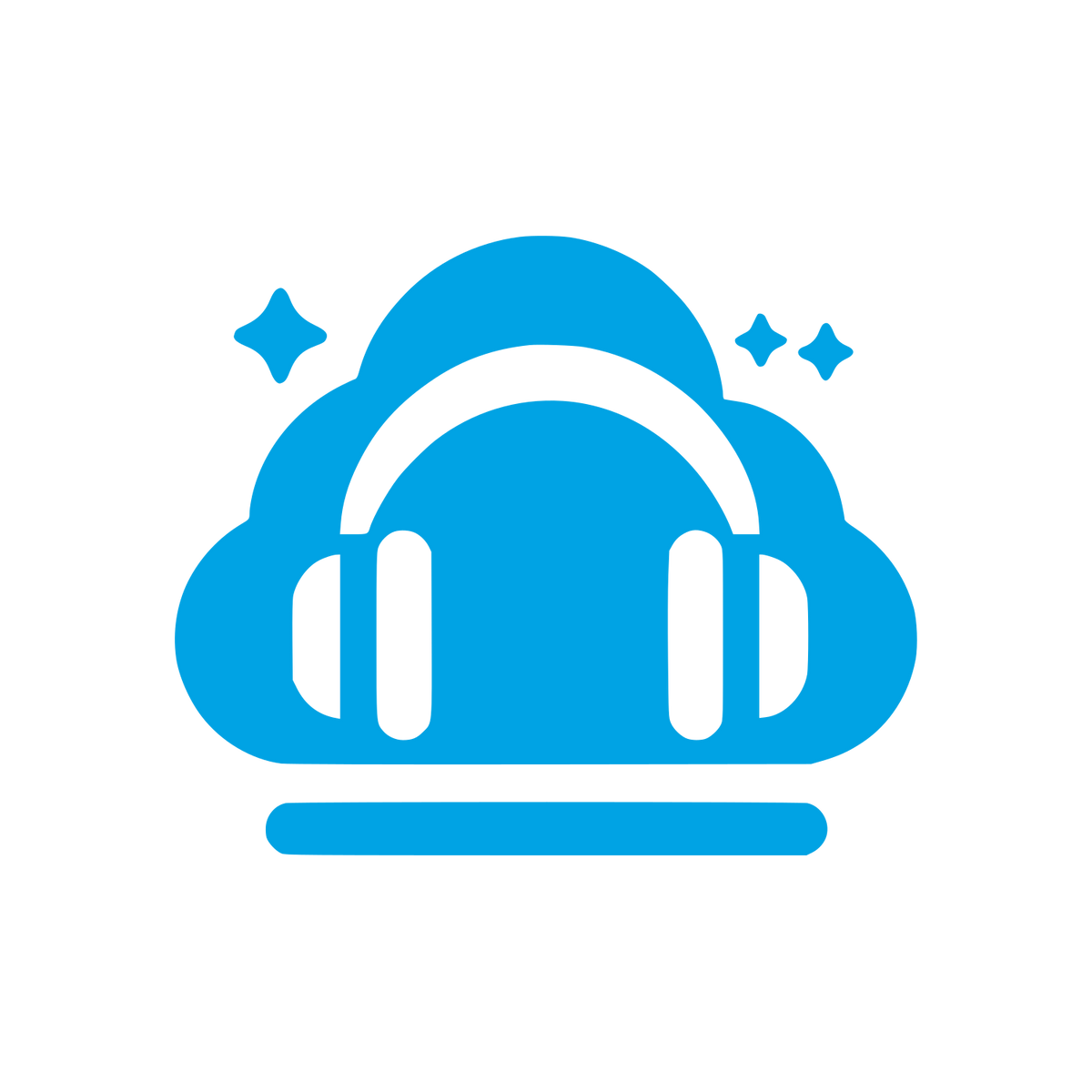 Music Cloud Logo #00a3e4