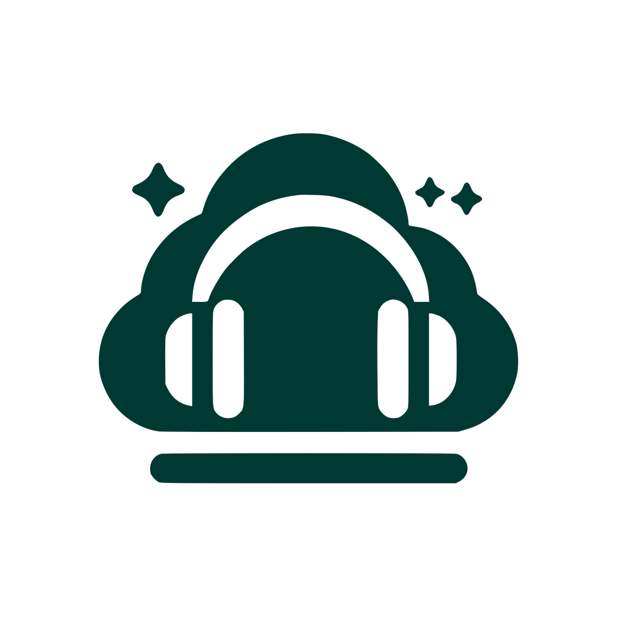 Music Cloud Logo #003932