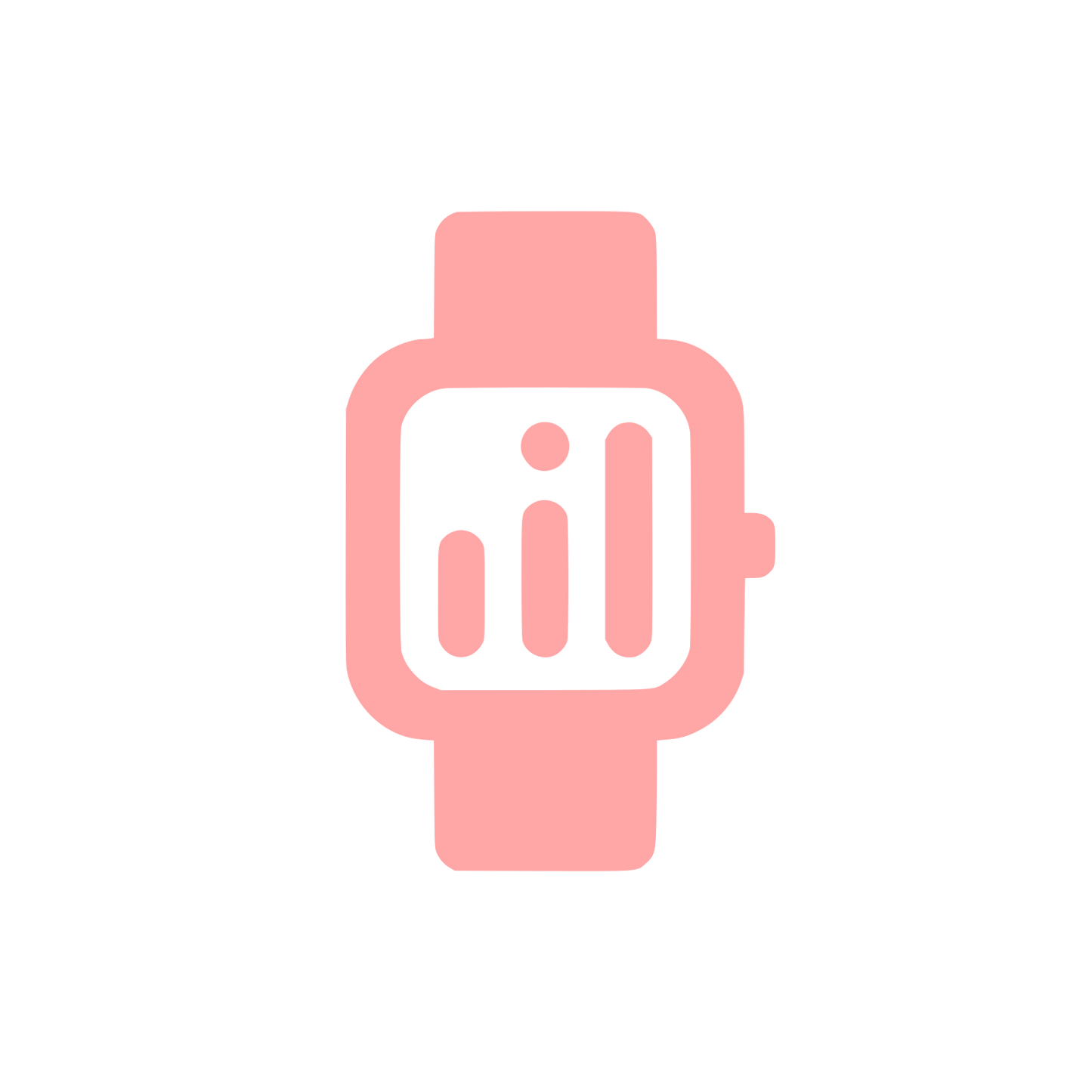 Smartwatch Logo Design #ffa6a6