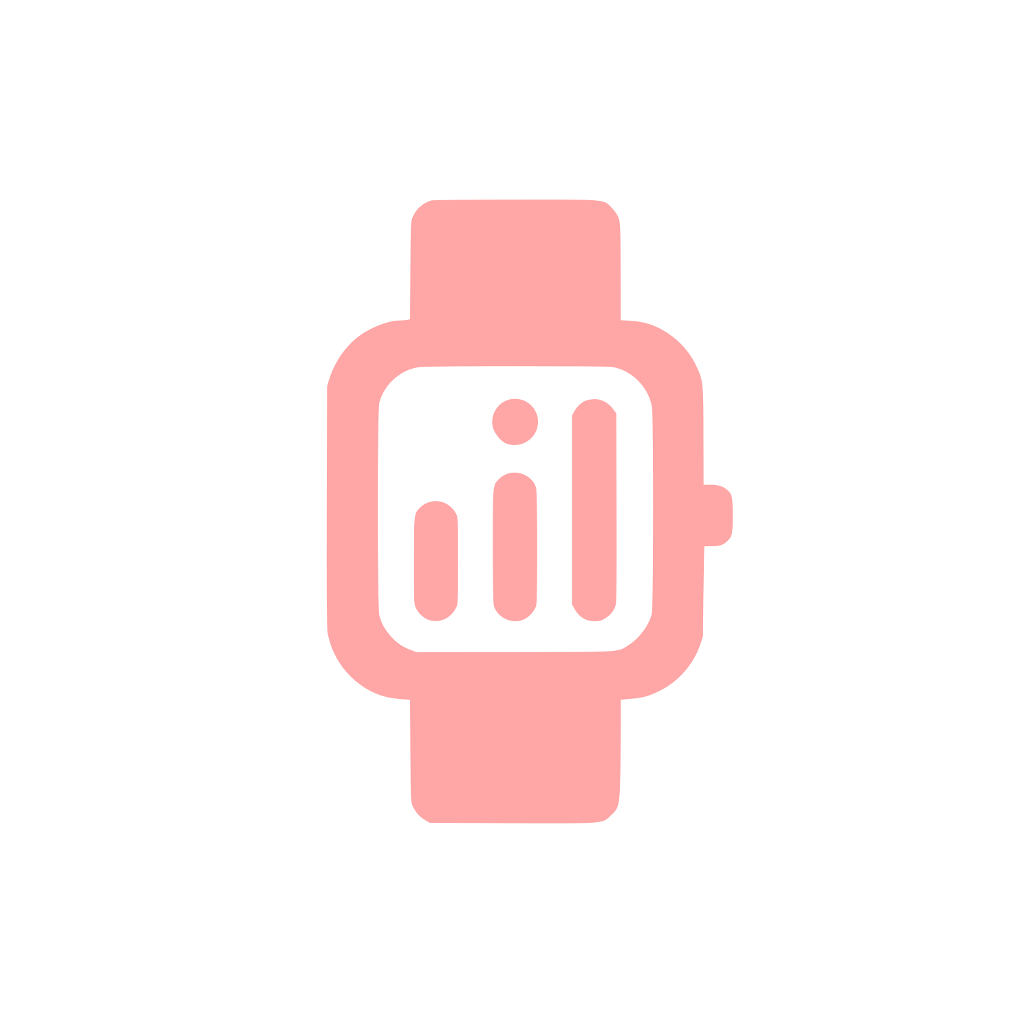 Smartwatch Logo Design #ffa6a6