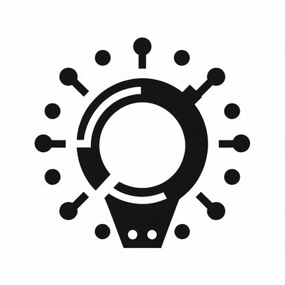 Lightbulb with Connected Nodes Icon