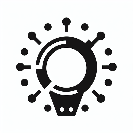 Lightbulb with Connected Nodes Icon