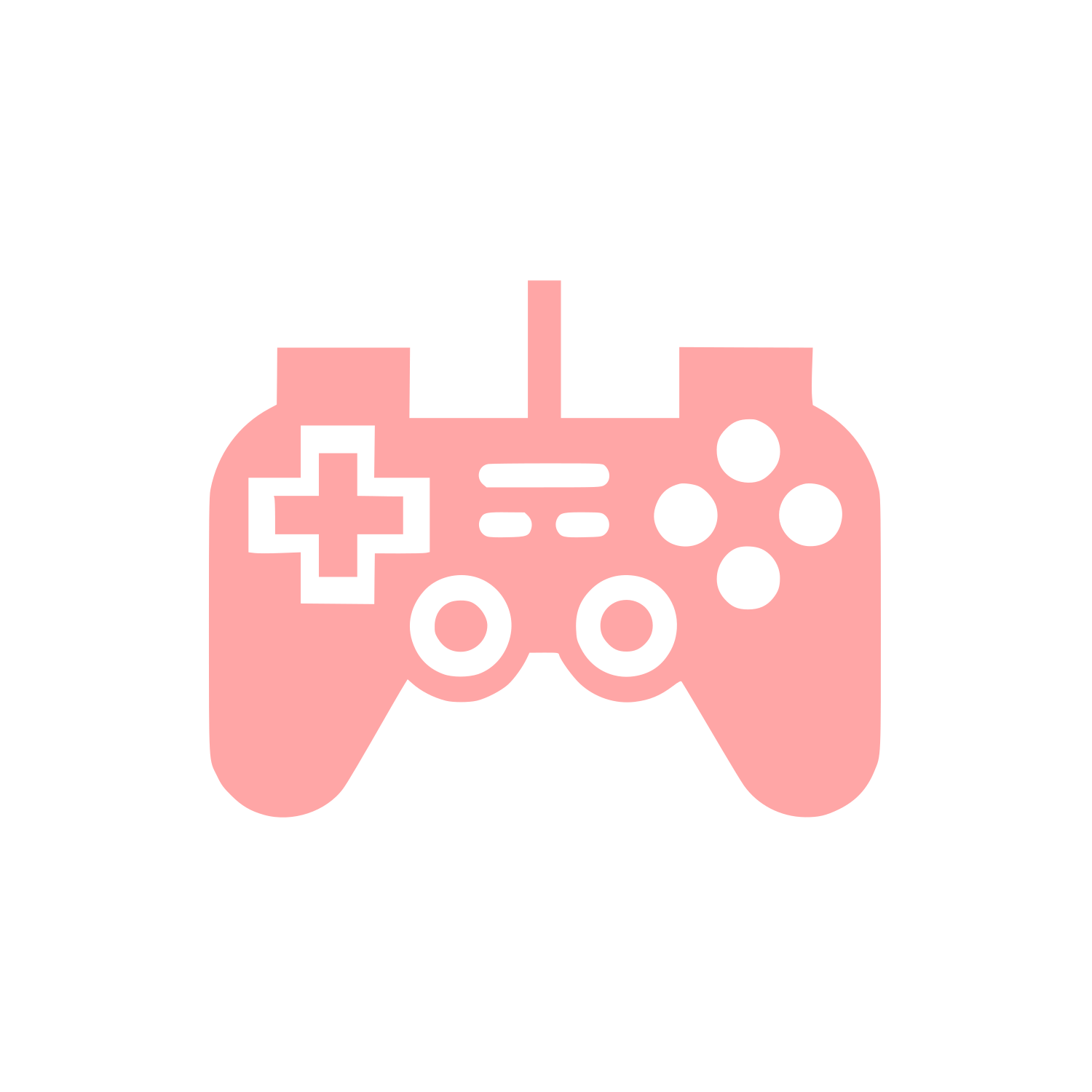 Game Controller Logo #ffa6a6