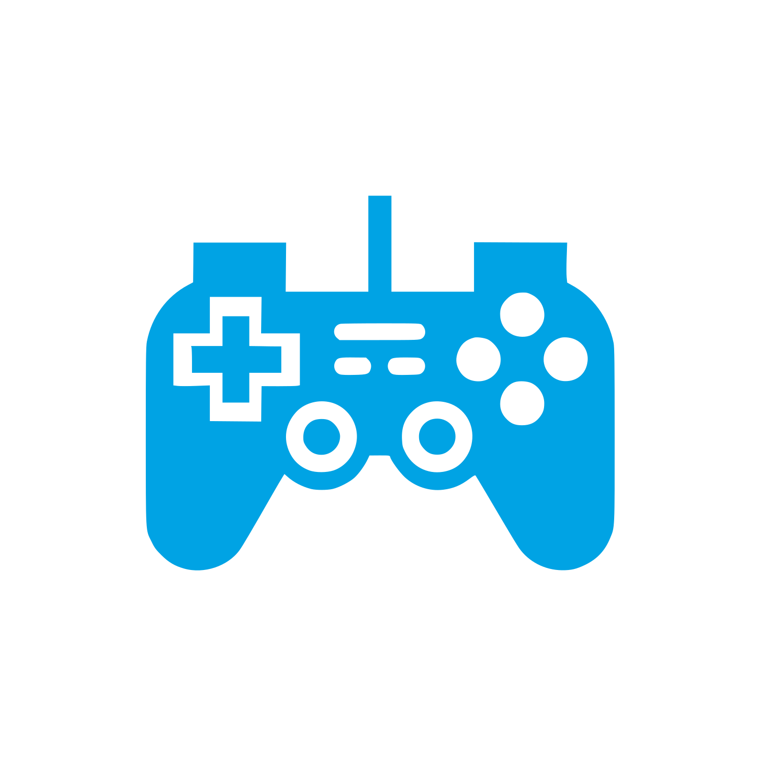 Game Controller Logo #00a3e4