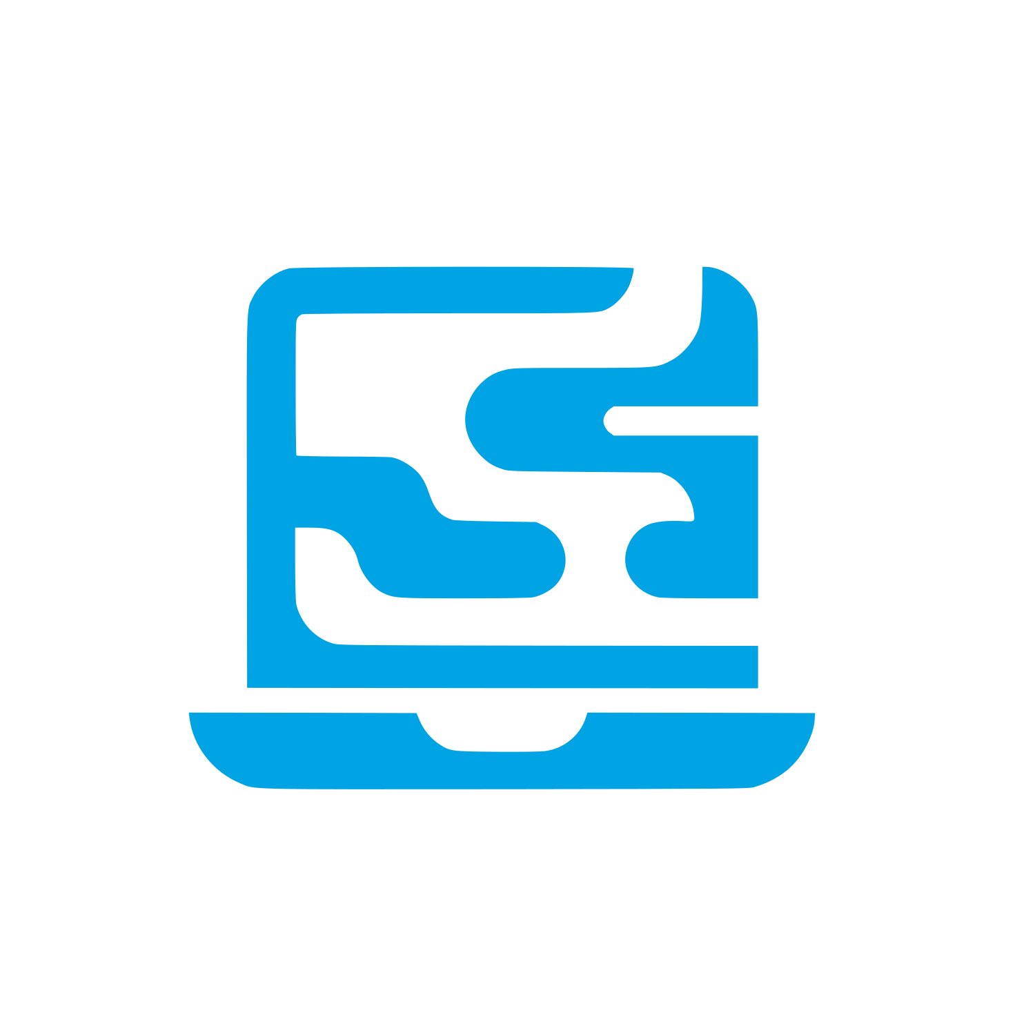 Laptop Computer Logo #00a3e4