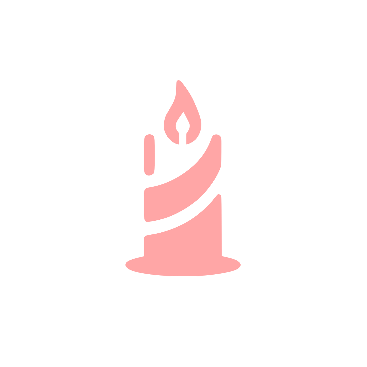 Candle Logo Design #ffa6a6