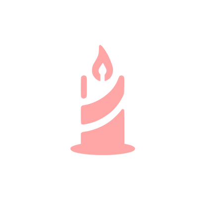 Candle Logo Design #ffa6a6