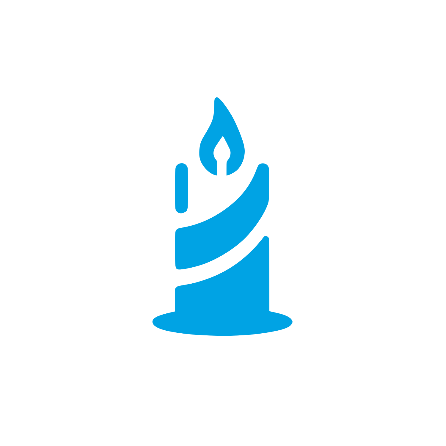 Candle Logo Design #00a3e4