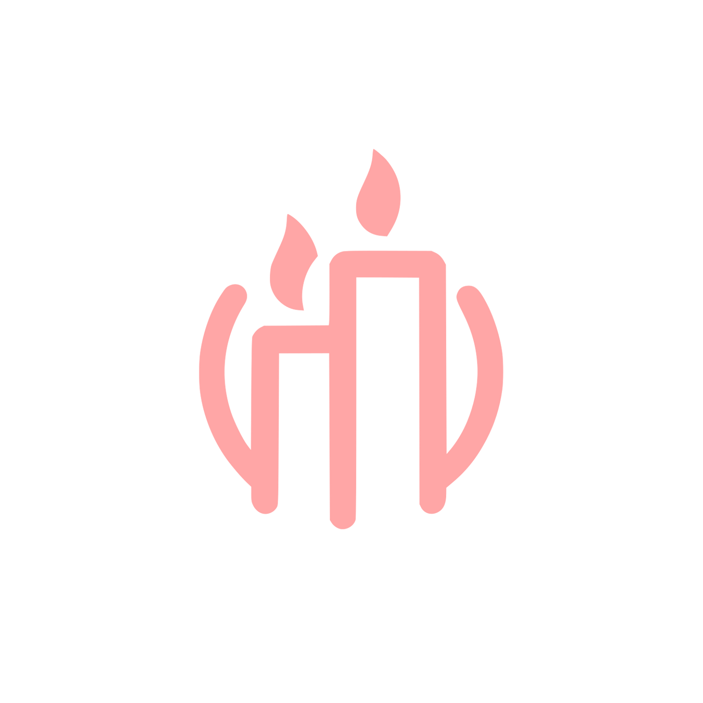 Logo with Flames #ffa6a6