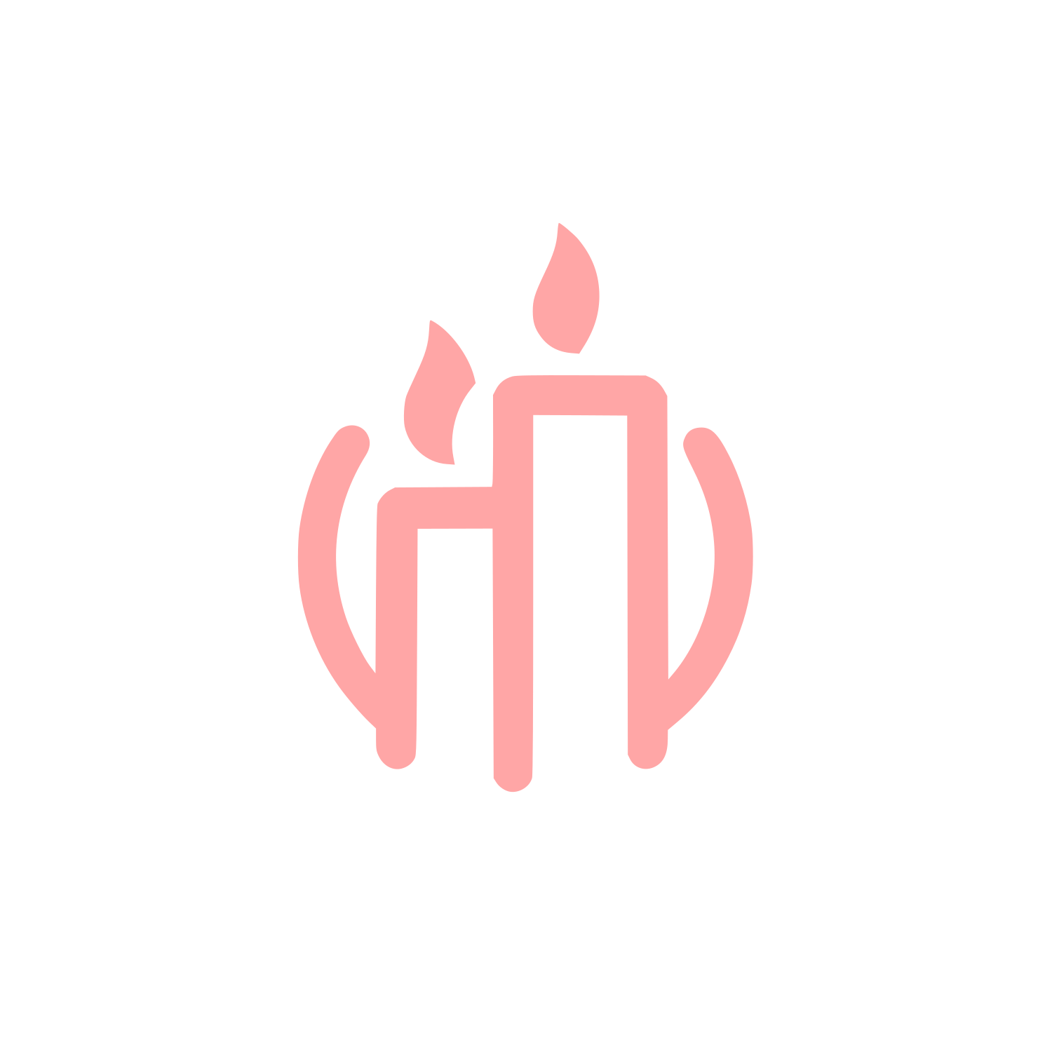 Logo with Flames #ffa6a6