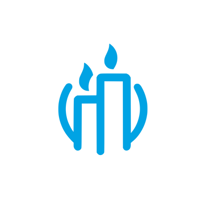 Logo with Flames #00a3e4