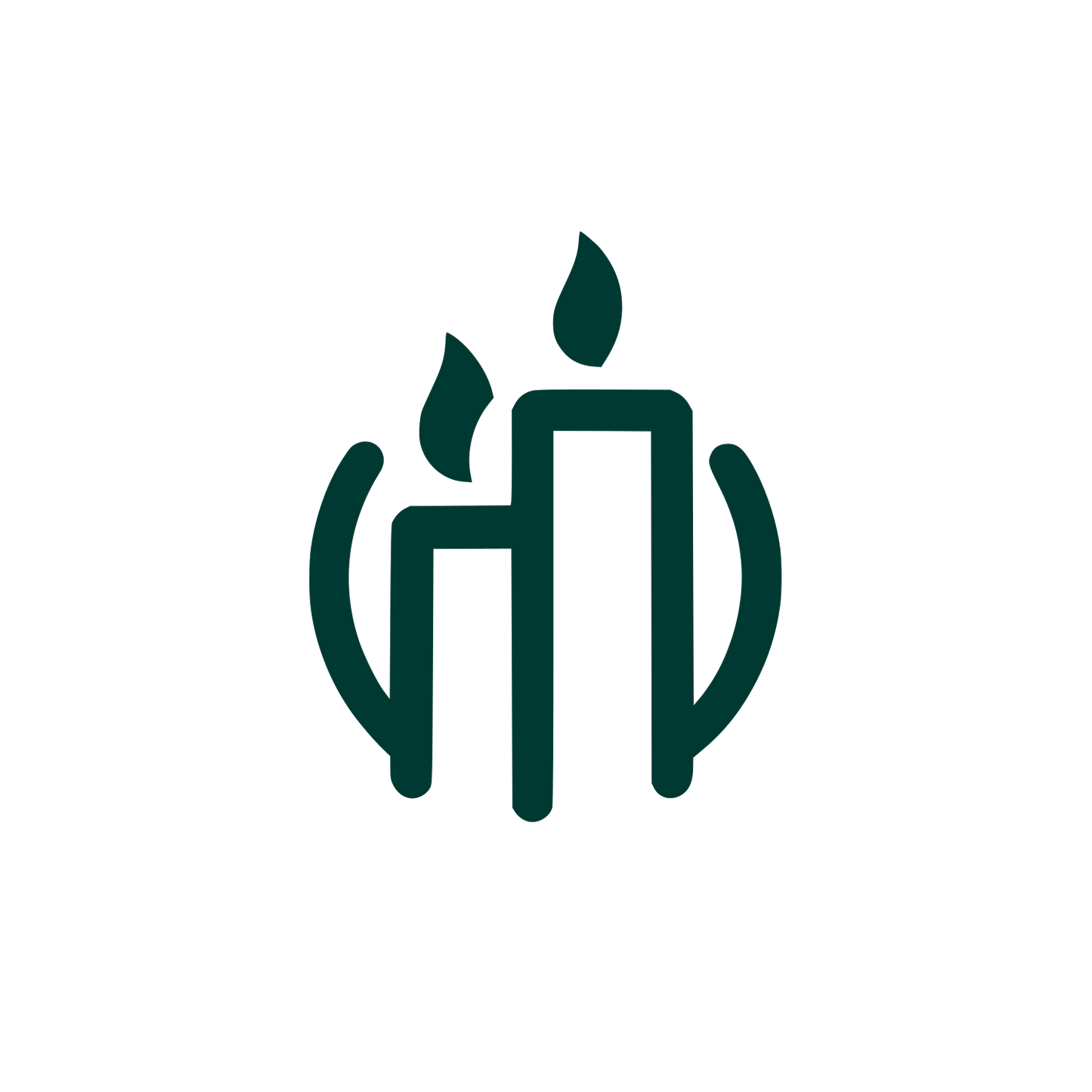 Logo with Flames #003932