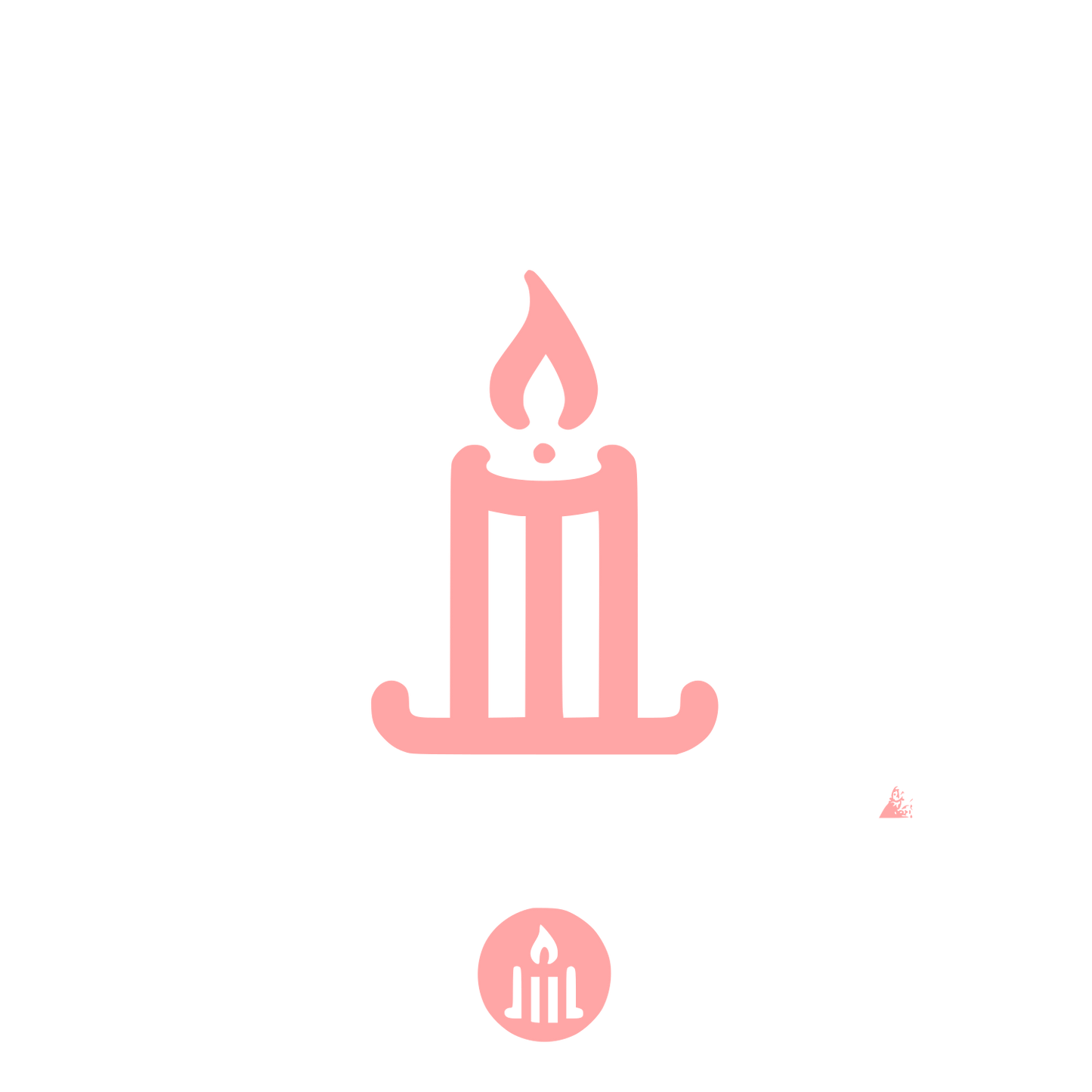 Candle Logo Design #ffa6a6