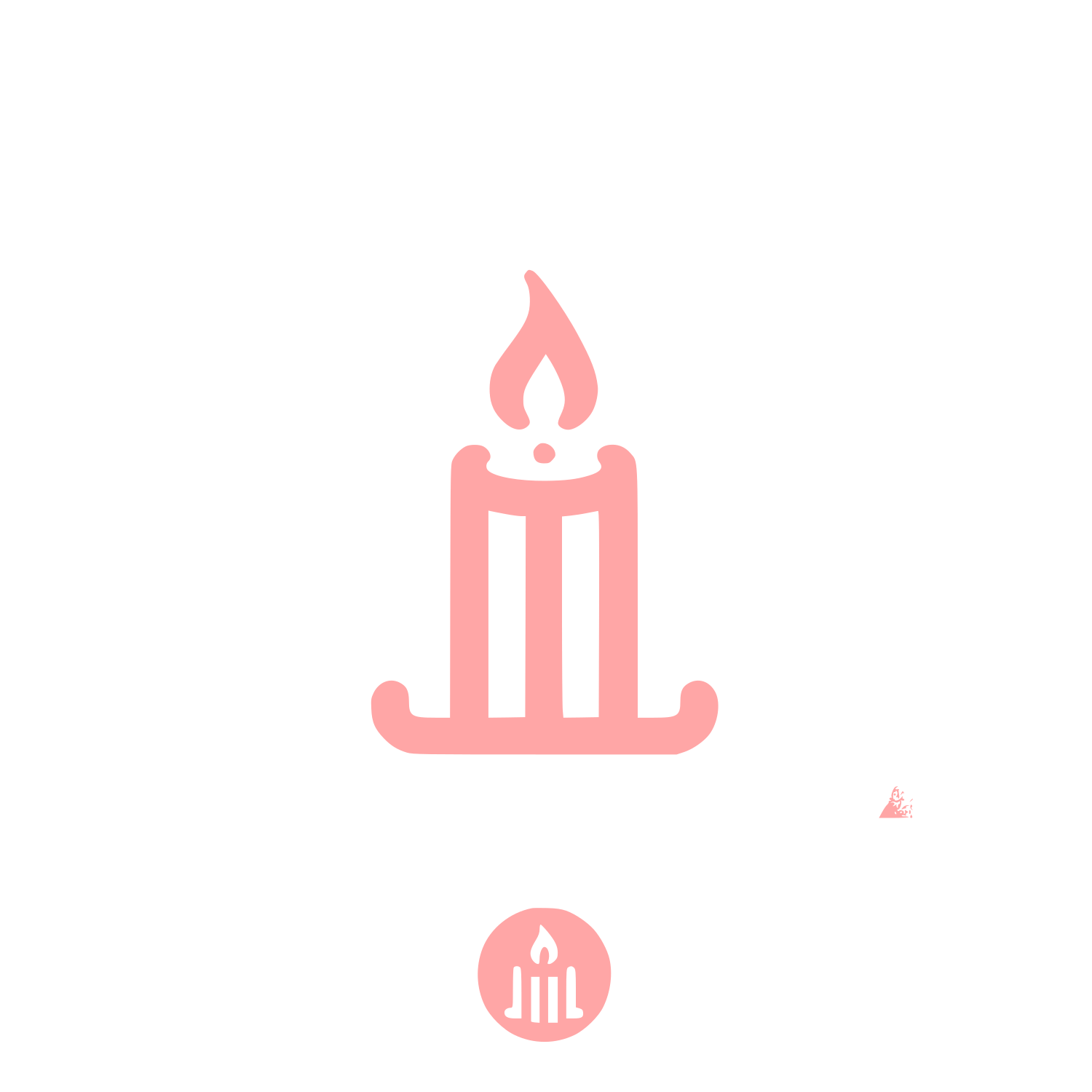 Candle Logo Design #ffa6a6