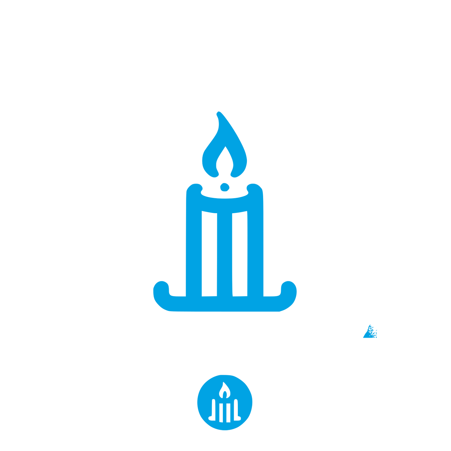 Candle Logo Design #00a3e4