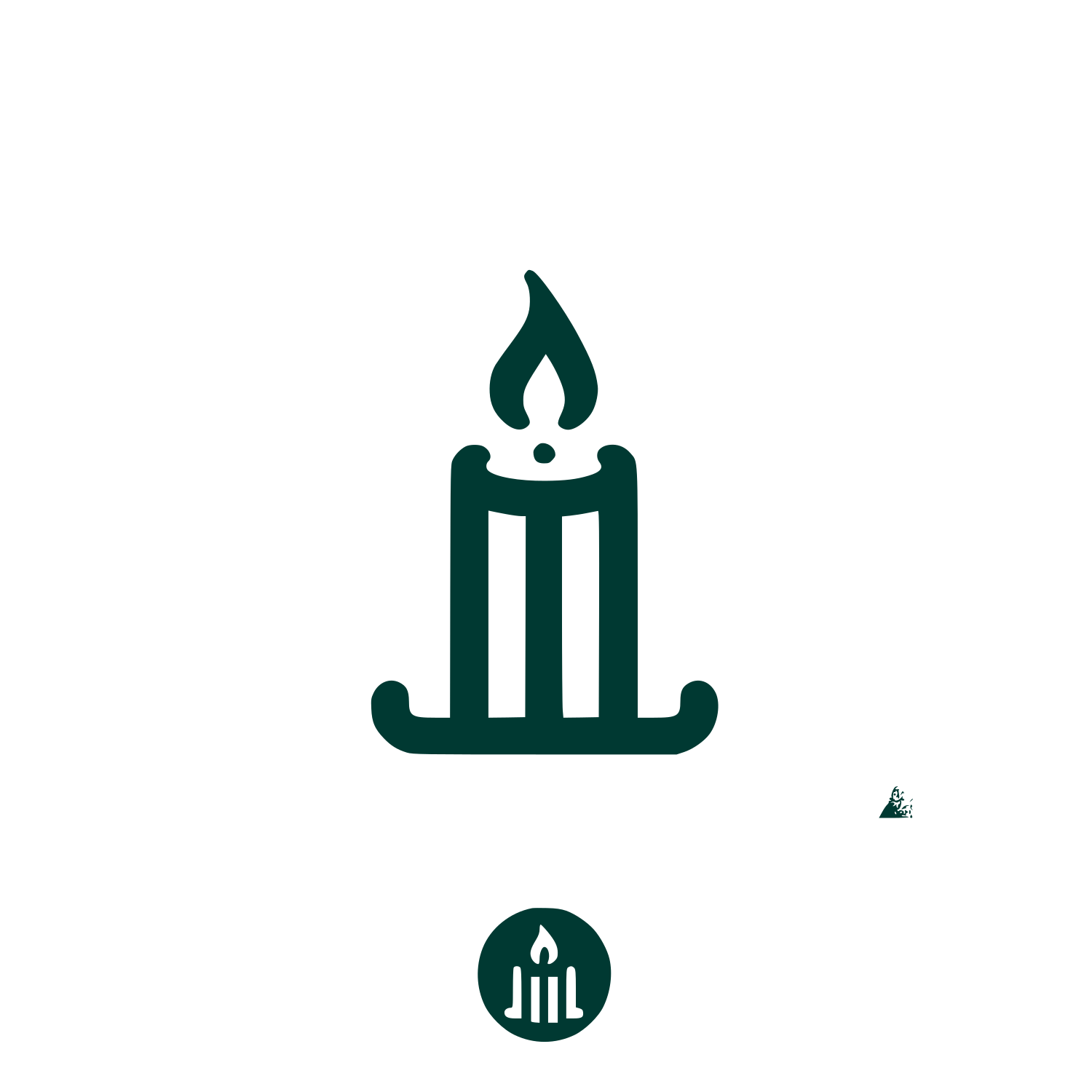 Candle Logo Design #003932