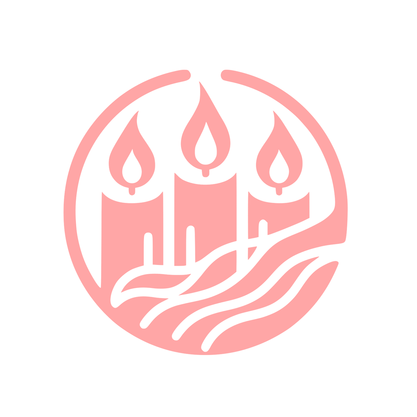 Candle Logo Design #ffa6a6