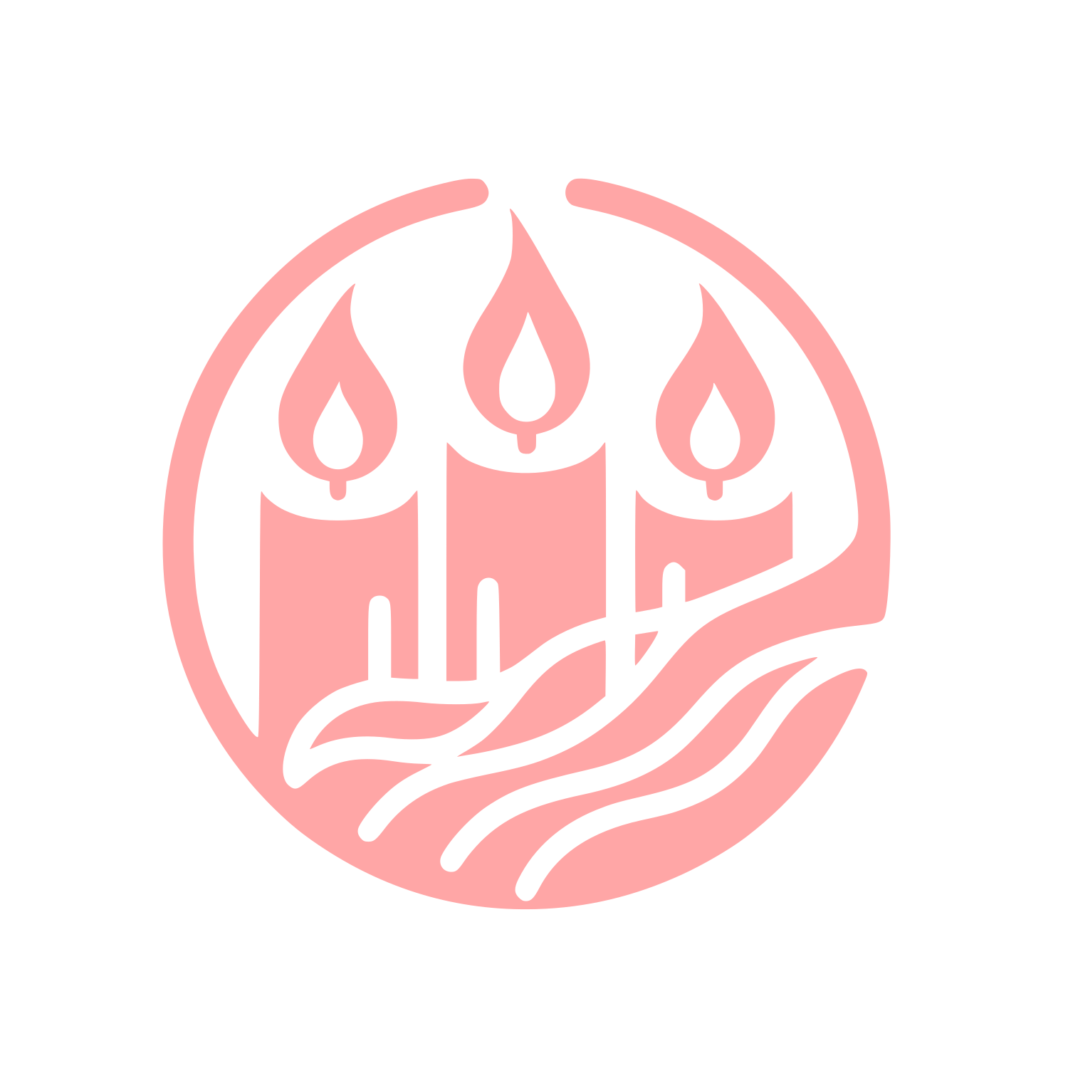 Candle Logo Design #ffa6a6