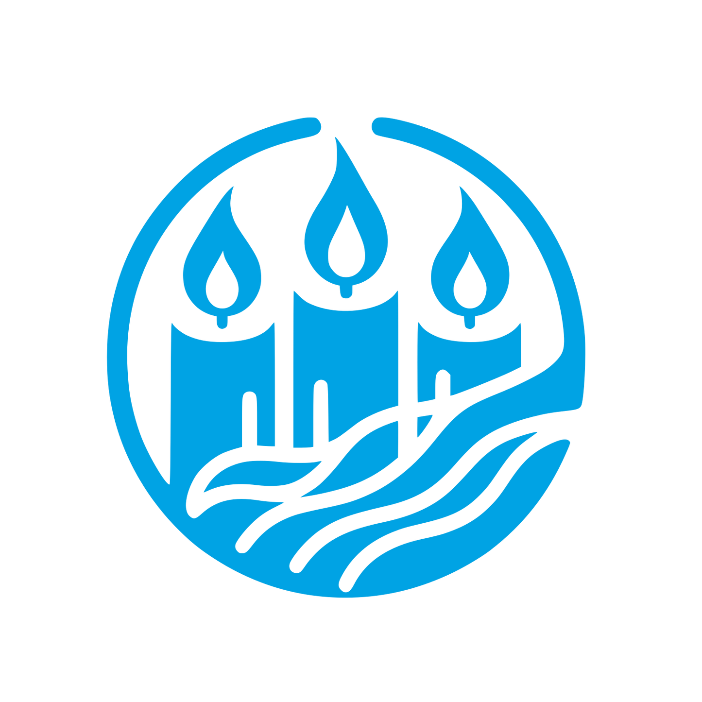 Candle Logo Design #00a3e4
