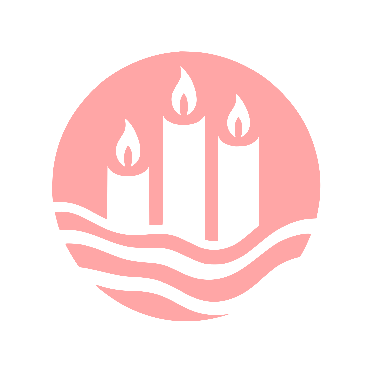 Candle Logo Design #ffa6a6