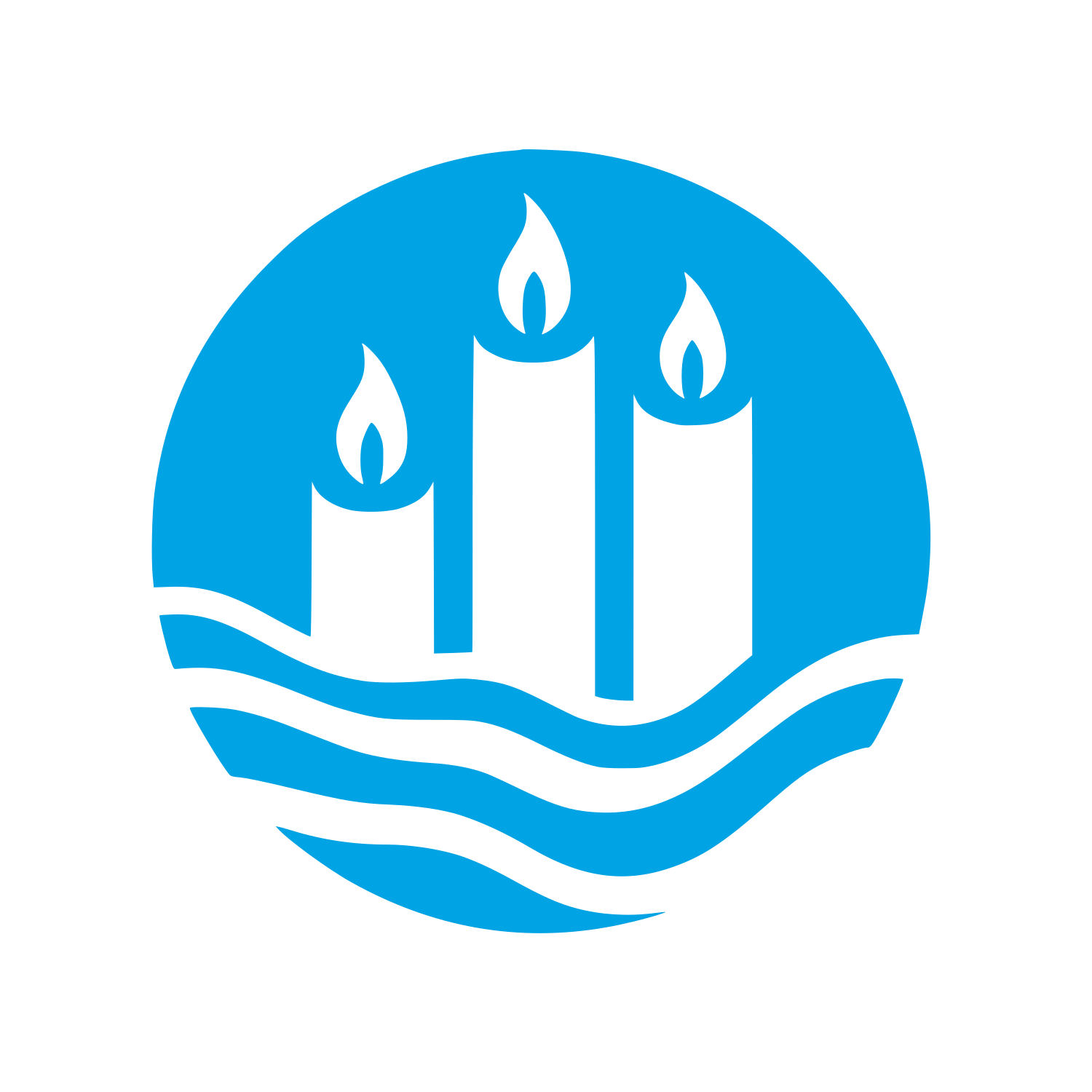 Candle Logo Design #00a3e4