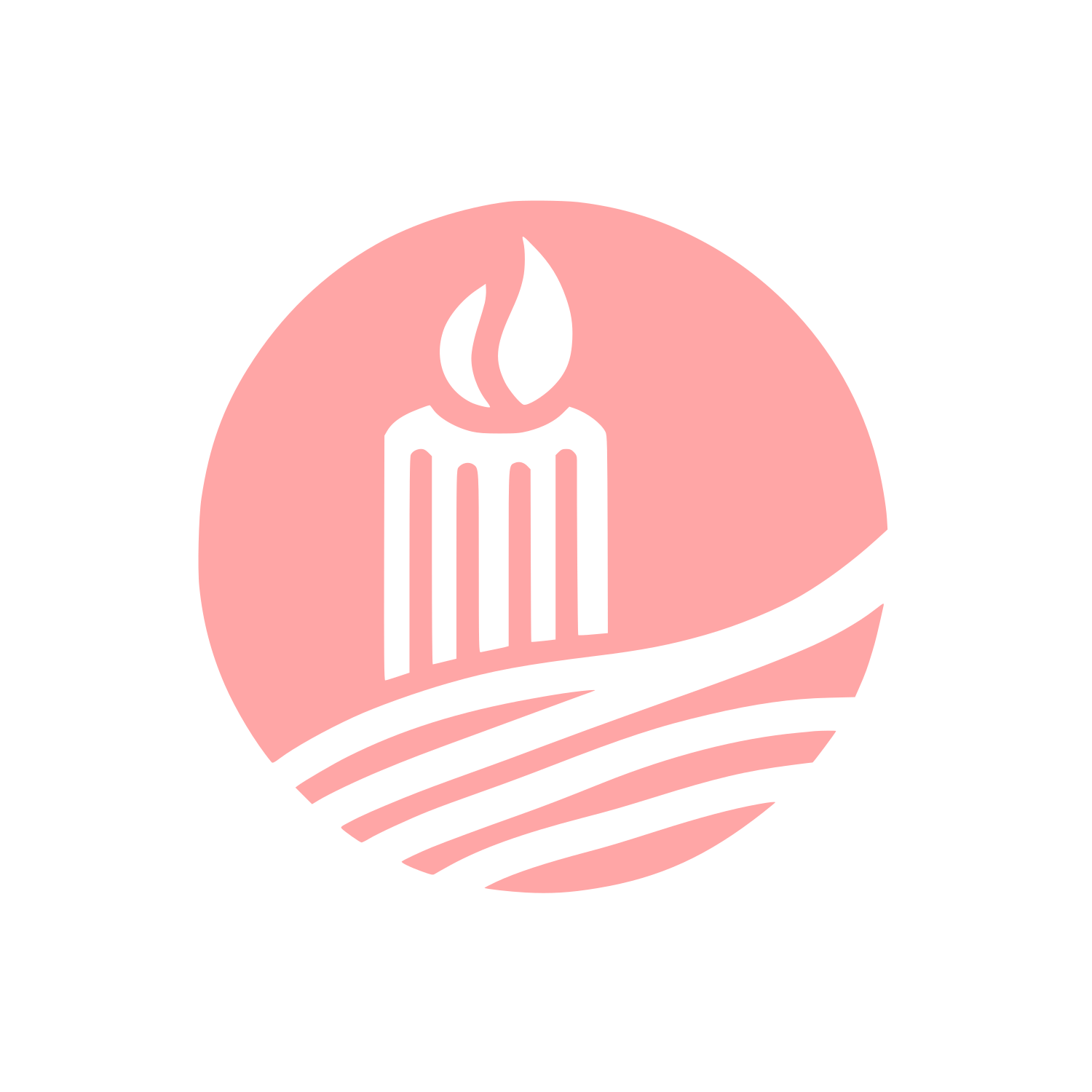 Candle Logo Design #ffa6a6