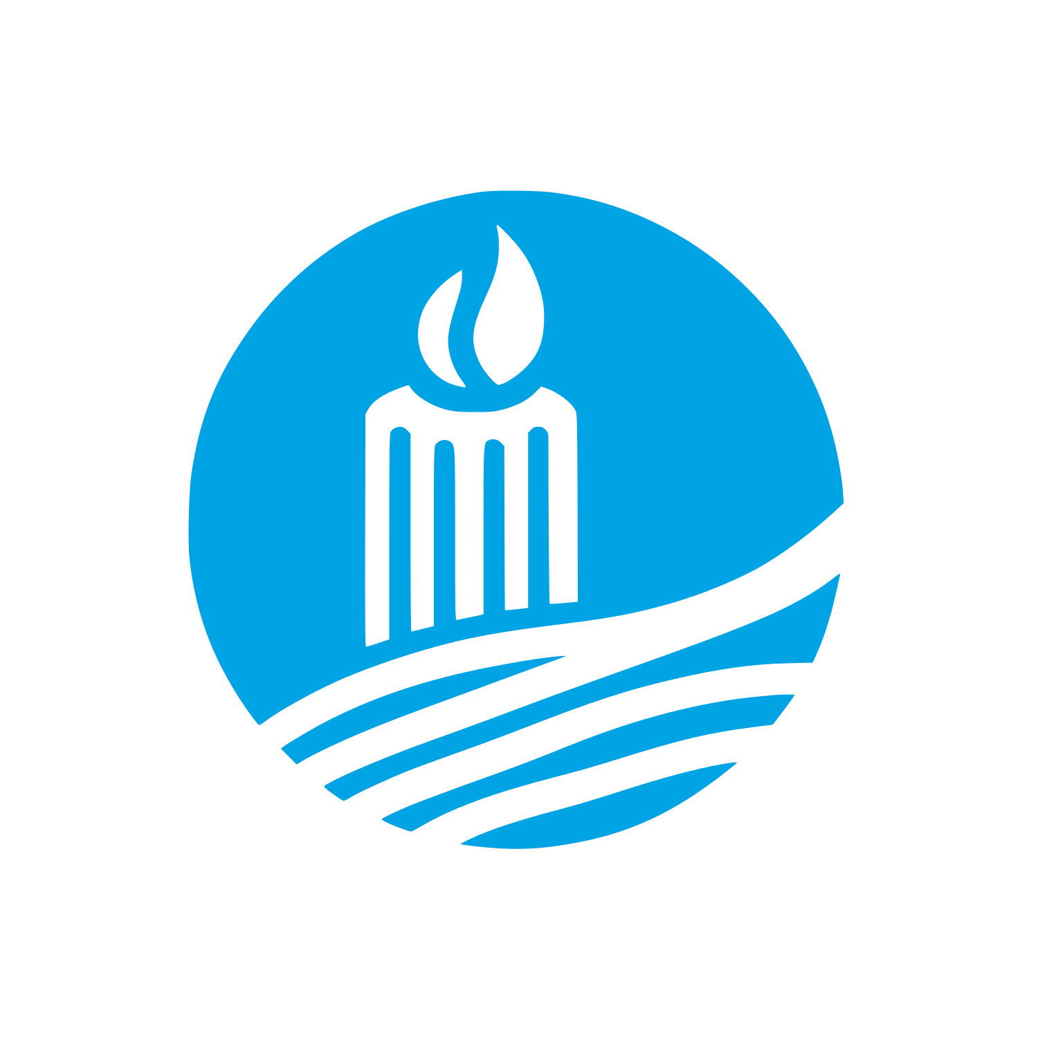 Candle Logo Design #00a3e4
